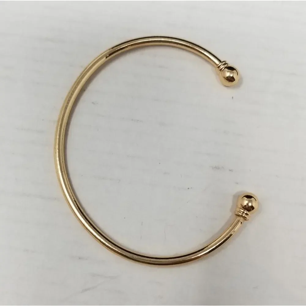 New Gold Color Bangle Bracelot Cuff Adjustable Size Womens Jewelry Birthday Gift - Picture 2 of 6